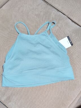 New Nike Mint/Light Blue Ribbed Sports Bra